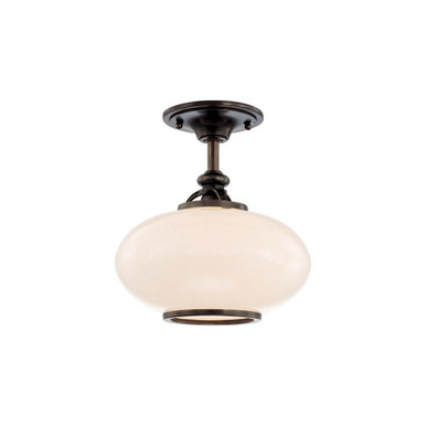 Canton 1 Light 12 Inch Wide Semi Flush Mount by Hudson Valley - 9812F-OB