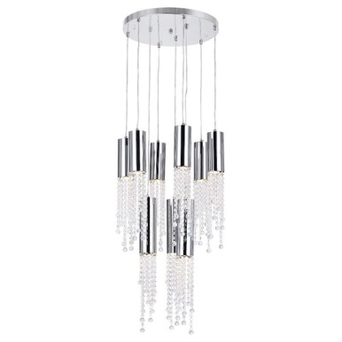 Extended 9 Light Small Chandelier by CWI - 5081P20C-R