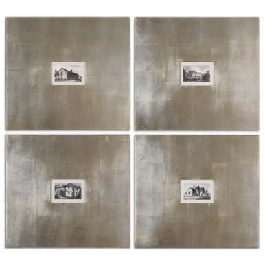 Historical Buildings 21.13 Inch Framed Art (Set of 4) by Uttermost - 41295