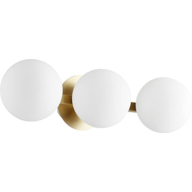 3 Light Globe Vanity Light 21.75 Inch Wide by Quorum - 539-3