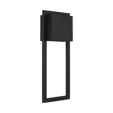 Nate 1 Light Outdoor Wall Lantern 20 Inch Tall and 8 Inch Wide by Capital - 956012BK-GL