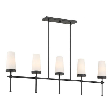 Haynes 5 Light Modern Linear Chandelier by Savoy House - 1-2803-5