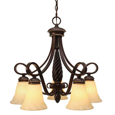 Torbellino 5 Light Medium Chandelier by Golden - 8106-D5 CDB