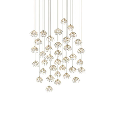 Crystal Bud 36 Light Oversized Pendant by Currey Company - 9000-0673
