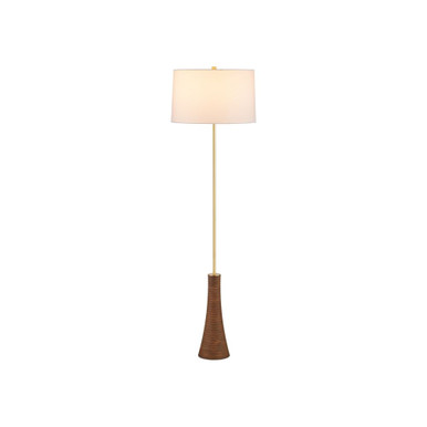 Lathe 1 Light Floor Lamp 62.5 Inch Tall and 18 Inch Wide by Currey Company - 8000-0175
