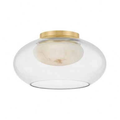 Moore 10W 1 LED Flush Mount 6.5 Inch Tall and 12 Inch Wide by Hudson Valley - 9013-AGB