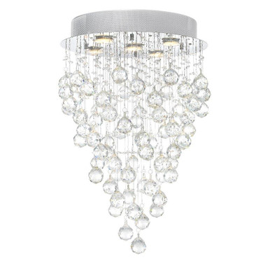 Rain Drop 5 Light 16 Inch Wide Flush Mount by CWI - 6601C16C