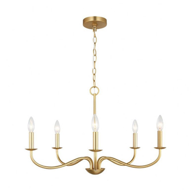 Abells 5 Light Chandelier 18 Inch Tall and 28 Inch Wide by Generation - GLC1205