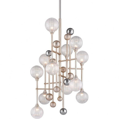 Majorette 48W 4 LED Chandelier 34.25 x 24.75 Inches Wide by Corbett - 241-012-SL/PC