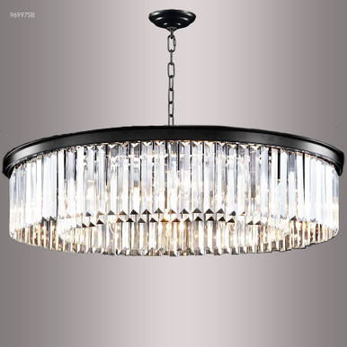 Contemporary Europa 10 Light Large Chandelier by James Moder - 96997SB