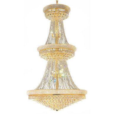 Empire 38 Light Chandelier with Gold Finish by CWI - 8001P42G