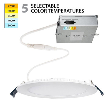 Lotos 8W 1 LED Round Adjustable Recessed Kit 4.73 Inch Wide by WAC Limited - R4ERDR-W9CS-WT