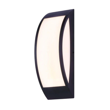 12W 1 LED Outdoor Wall Lantern 13.25 Inch Tall by Canarm - LOL530BK