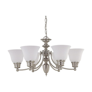 Empire Six Light Chandelier 26 Inch Wide by 14 Inch High by Nuvo - 60/3255