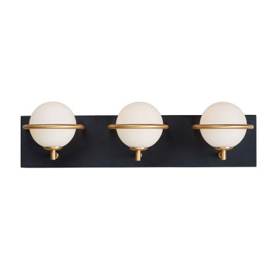 Revolve 3 Light Vanity Light by Maxim - 21603SWBKGLD