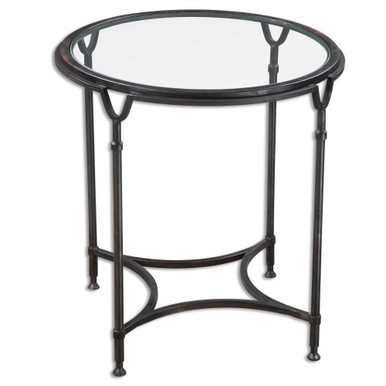 Samson 25 inch Mirrored Side Table by Uttermost - 24469