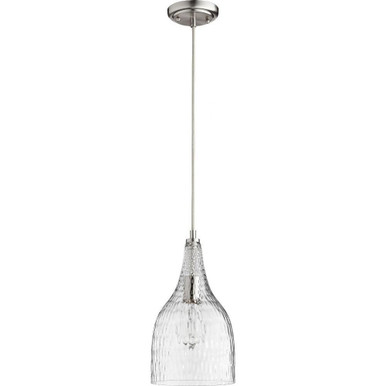 1 Light Transitional Small Pendant 13.5 Inch Tall by Quorum - 8042