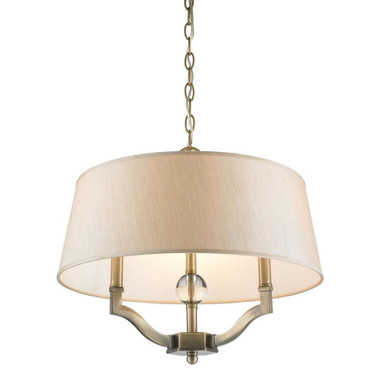 Waverly 3 Light 19 Inch Wide Semi Flush Mount by Golden - 3500-SF