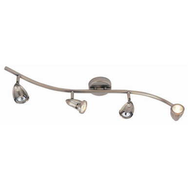 Modern Track Lights Four Light Wave Track by Trans Globe - W-466 BN