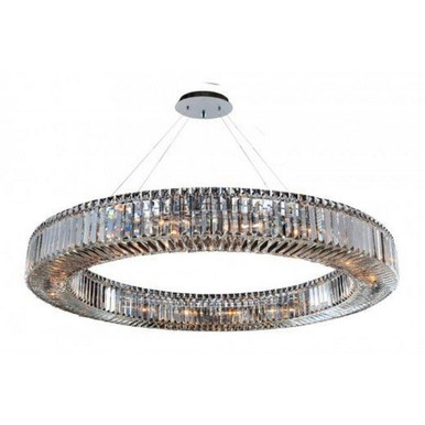 Rondelle 18 Light Oversized Pendant 47 Inch Wide by Allegri - 11706-010-FR001