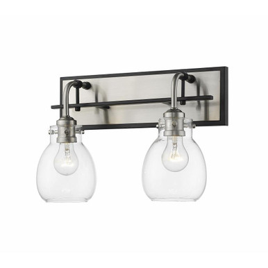 Kraken 2 Light Wall Sconce 16 Inch Wde by Z Lite - 466-2S-MB-BN