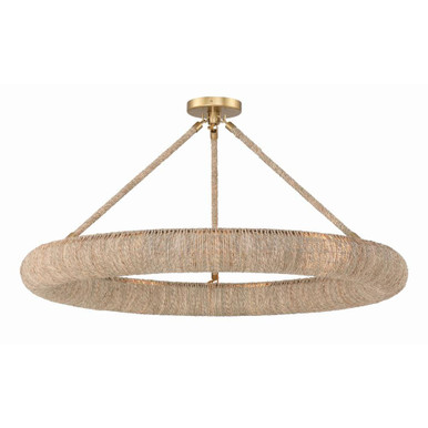 Oakley 28W 8 LED 32 Inch Wide Semi Flush Mount by Crystorama - OAK-7538-SG_CEILING