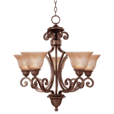 Symphony 5 Light Medium Chandelier by Maxim - 11244SAOI