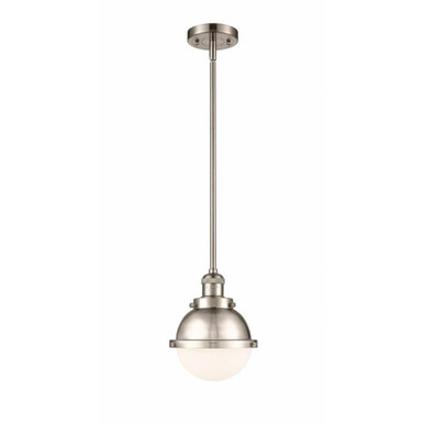 Hampden 1 Light Small Pendant 9.63 Inch Tall by Innovations - 201S-SN-HFS-61-SN