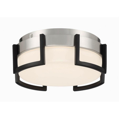Bezel Set 15W 1 LED Steel 10 Inch Wide Flush Mount by George Kovacs - P953-1-691-L