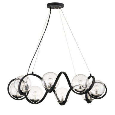 Curlicue 8 Light Oversized Pendant by Maxim - 35108CDBKPN