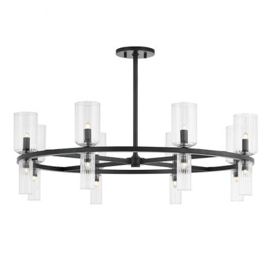 Tabitha 16 Light Chandelier 11 x 33.75 Inch Wide by Mitzi - H384816-SBK