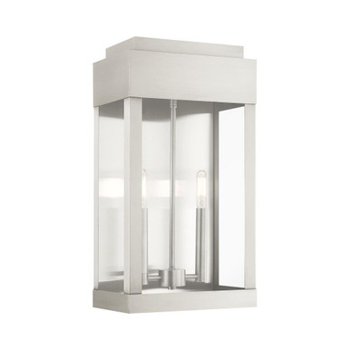 York 2 Light Outdoor Wall Lantern 19 Inch Tall by Livex - 21238