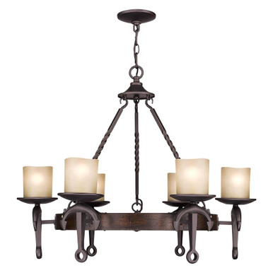 Cape May 6 Light Large Chandelier by Livex - 4866-67