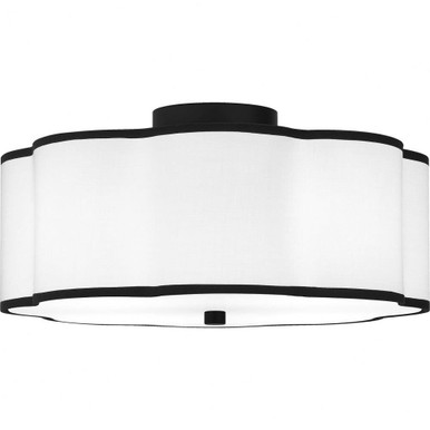 4 Light 16 Inch Wide Semi Flush Mount by Quoizel - QSF6179MBK