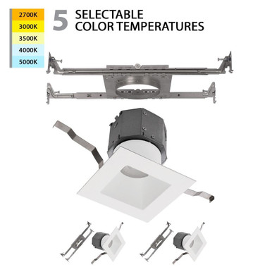 Pop in 12W 1 LED Square Recessed Kit (Pack of 2) by WAC Limited - R4DSDN-F9CS-WT-2