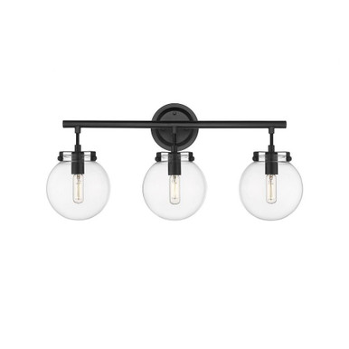 Span 3 LED Light Vanity Light by Innovations - 351-3W-BK-CL