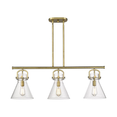 Newton Cone 3 Light Island 14.88 Inch Tall X 41.5 Inch Wide by Innovations - 410-3I-G411-10