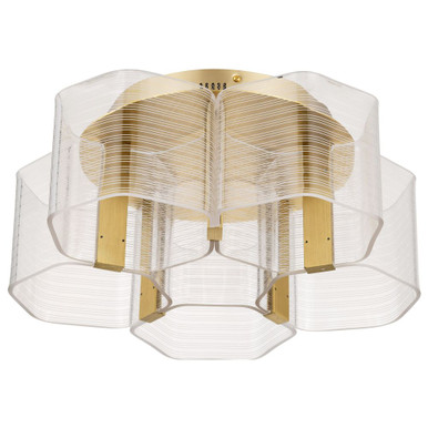 Kenzo 34W 5 LED Flush Mount 7.63 Inch Tall and 17.75 Inch Wide by Nuvo - 62/2401