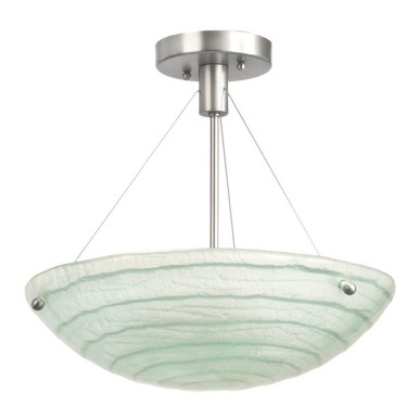 Aqueous 3 Light Inch Wide Semi Flush Mount by Kalco - 5990SN