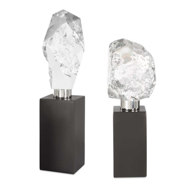 Crystal Peak Sculpture (Set of 2) 13 Inch Tall X 3.5 Inch Wide by uttermost - 18270