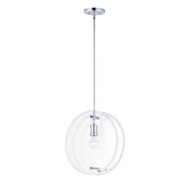 Looking Glass 1 Light Mini Pendant by Maxim - 21297CLPC