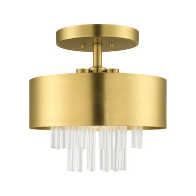 Orenburg 3 Light 13 Inch Wide Semi Flush Mount by Livex - 48872