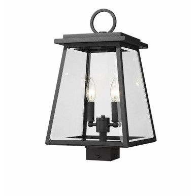 Broughton 2 Light Outdoor Post Mount Light 18.5 x 10.25 In by Z-Lite - 521PHMS-BK