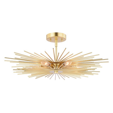 Nikko 6 Light 27.5 Inch Wide Semi Flush Mount by Vaxcel - C0228