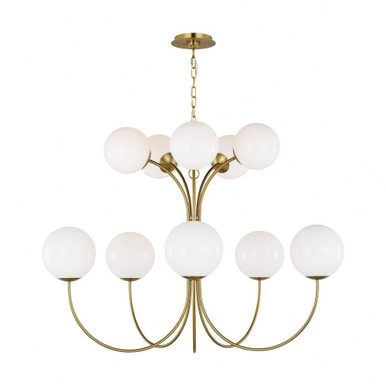 Noemie 10 Light Oversized Chandelier by Visual Comfort Studio - KSC11210BBS