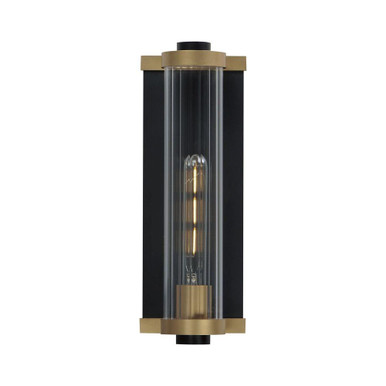 Opulent 1 Light Outdoor Wall Lantern 14 Inch Tall by Maxim - 16121CRBKAB