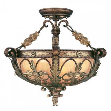 Pomplano 3 Light 19.5 Inch Wide Flush Mount by Livex - 8843-64