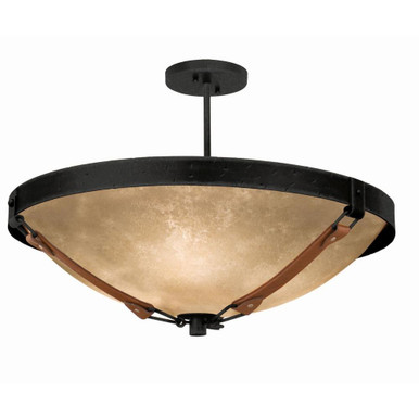Rodeo Drive 3 Light 21 Inch Wide Rustic Semi Flush Mount by Kalco - 4645B/ECRU