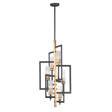 Flambeau 6 Light Mini Chandelier by Maxim - 16116CLBKAB