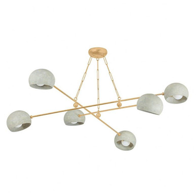 Turner 6 Light Oversized Chandelier by Hudson Valley - 3106-VGL/LWP